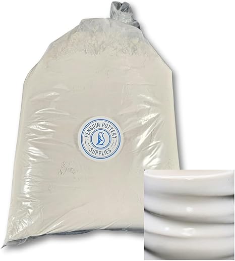 Penguin Pottery - Glossy Opaque White Glaze (5 Lbs Dry) - Opaque Series - Mid Fire Glaze Cone 5-6 - Ceramic Glaze Pottery (5 lbs | 2.3 kg)