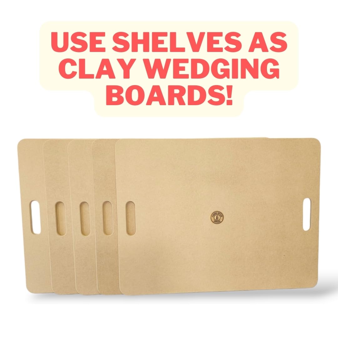 Penguin Pottery - Shelf Utility Ware Cart - Includes 5 Medex Shelves, Wheels and Durable Plastic Cover - Organize Your Ceramic Studio Art Class - Slow Down Drying - Protect Your Work