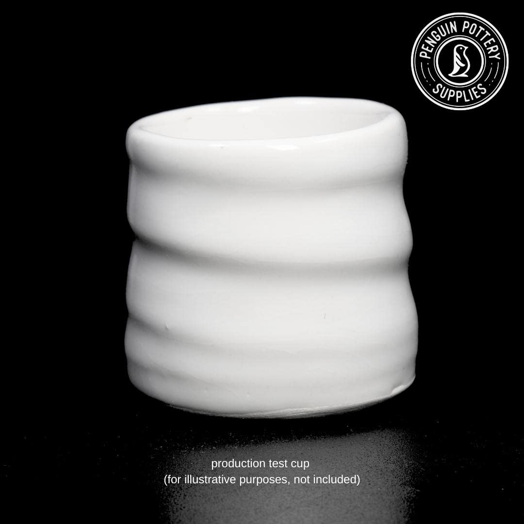 Penguin Pottery - Penguin's Choice Series - Glossy White - Low Fire Glaze Cone 06-04 for Low Fire Clay - Ceramic Glaze Pottery (1 Pint | 16 oz | 473 ml)