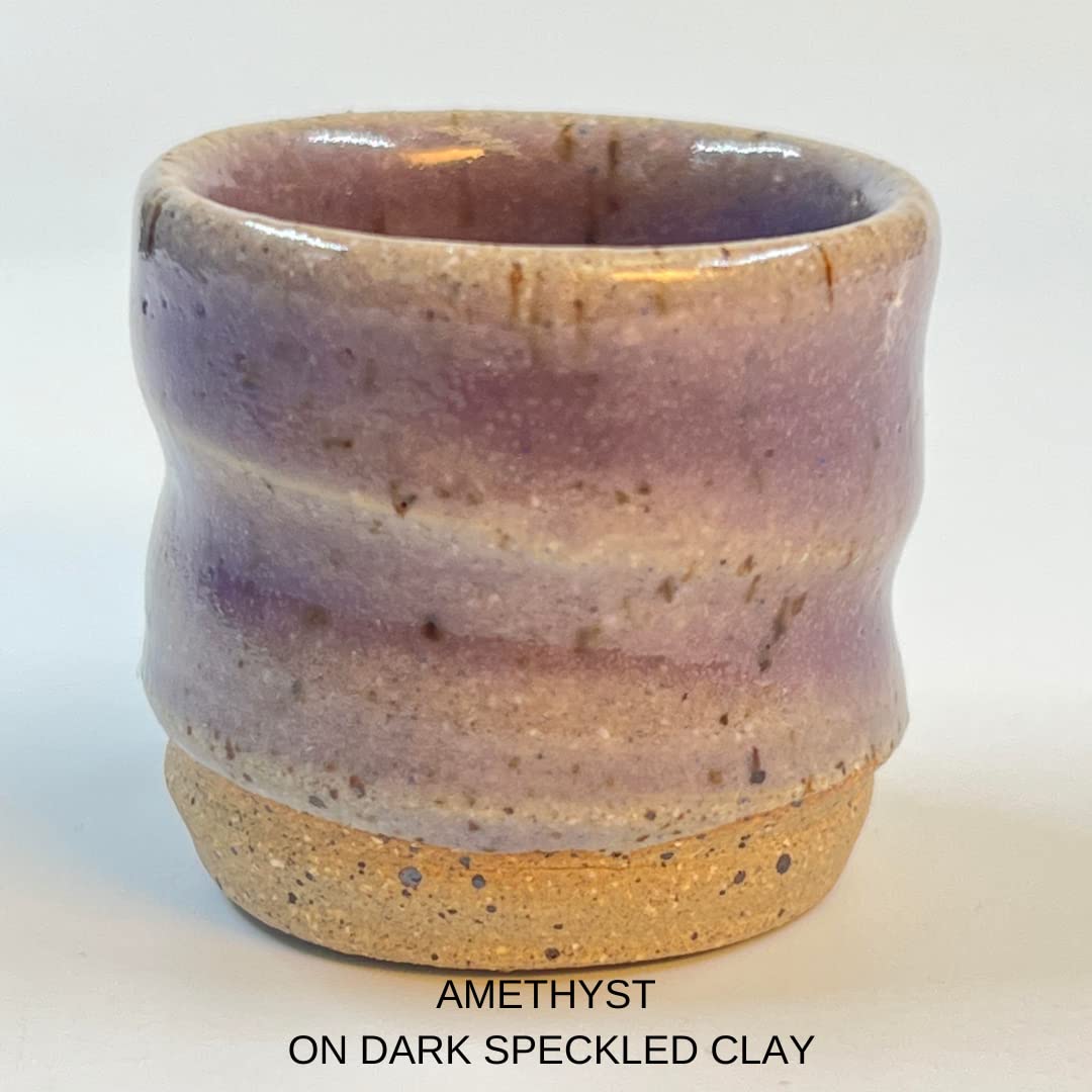 Penguin Pottery - Celadon Series - Glossy Translucent Amethyst - Mid Fire Glaze, High Fire Glaze, Cone 5-6 for Mid Fire Clay, High Fire Clay - Ceramic Glaze Pottery (1 Pint | 16 oz | 473 ml)