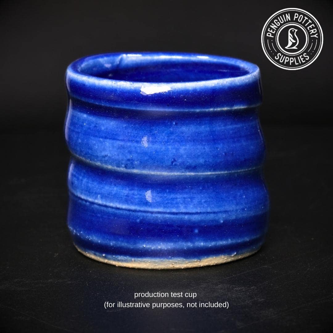 Penguin Pottery - Celadon Series - Deep Ocean Blue - Mid Fire Glaze, High Fire Glaze, Cone 5-6 for Mid Fire Clay, High Fire Clay - Ceramic Glaze Pottery (1 Pint | 16 oz | 473 ml)