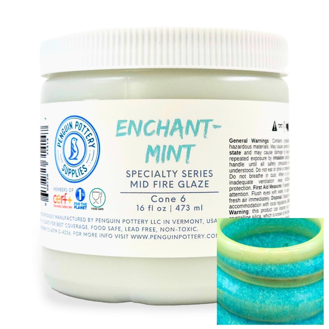 エンテャンティー　enchanty. Penguin Pottery - Specialty Series - EnchantMint. Mid Fire