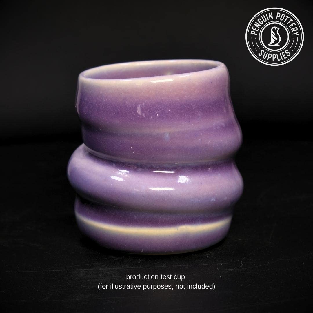 Penguin Pottery - Celadon Series - Glossy Translucent Amethyst - Mid Fire Glaze, High Fire Glaze, Cone 5-6 for Mid Fire Clay, High Fire Clay - Ceramic Glaze Pottery (1 Pint | 16 oz | 473 ml)