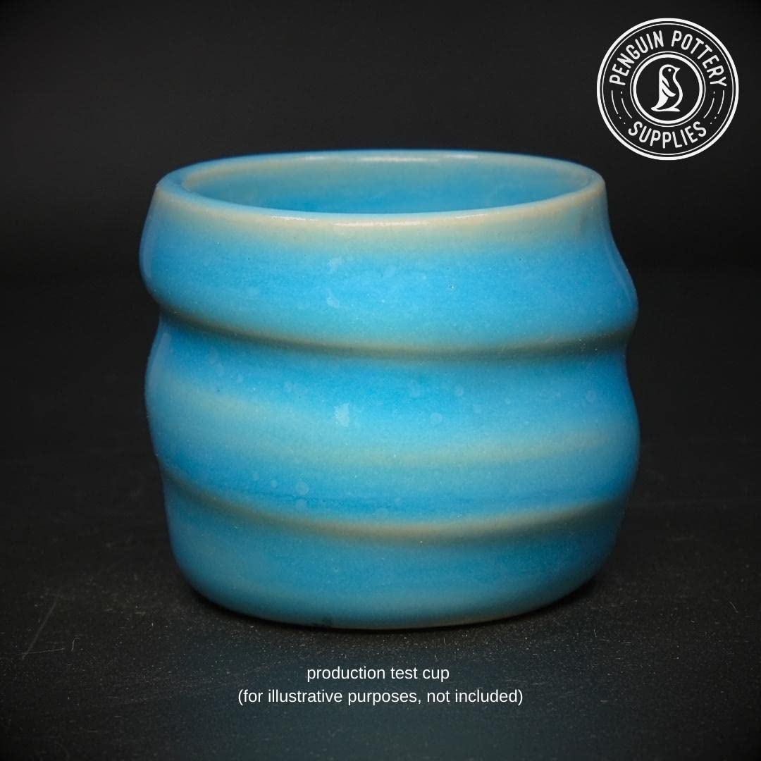 Penguin Pottery - Celadon Series - Bright Sky Blue - Mid Fire Glaze, High Fire Glaze, Cone 5-6 for Mid Fire Clay, High Fire Clay - Ceramic Glaze Pottery (1 Pint | 16 oz | 473 ml)