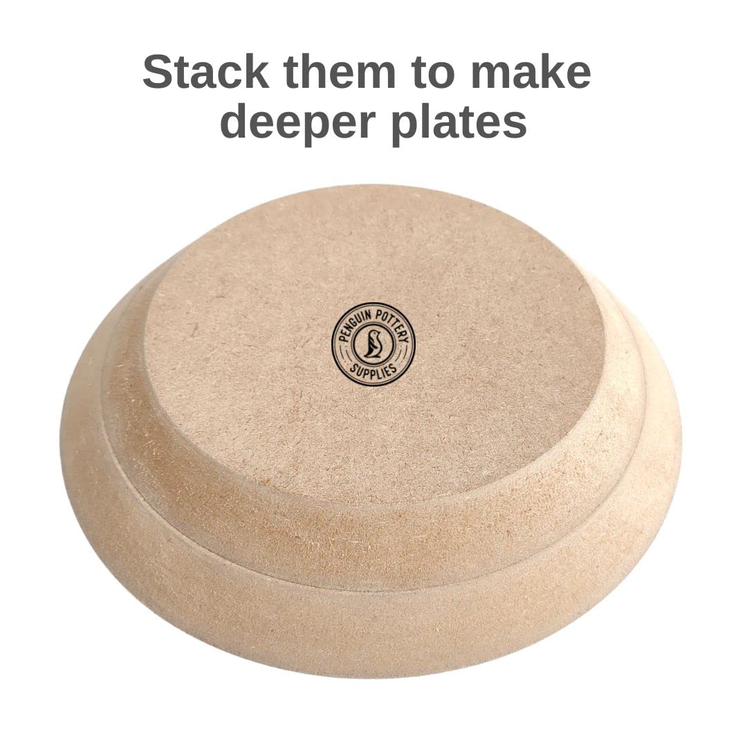 Penguin Pottery - Ceramic Mold for Clay - Handbuilding Dish Plate Slump Mold - Press Mold - Round Set - 8" and 9.5"