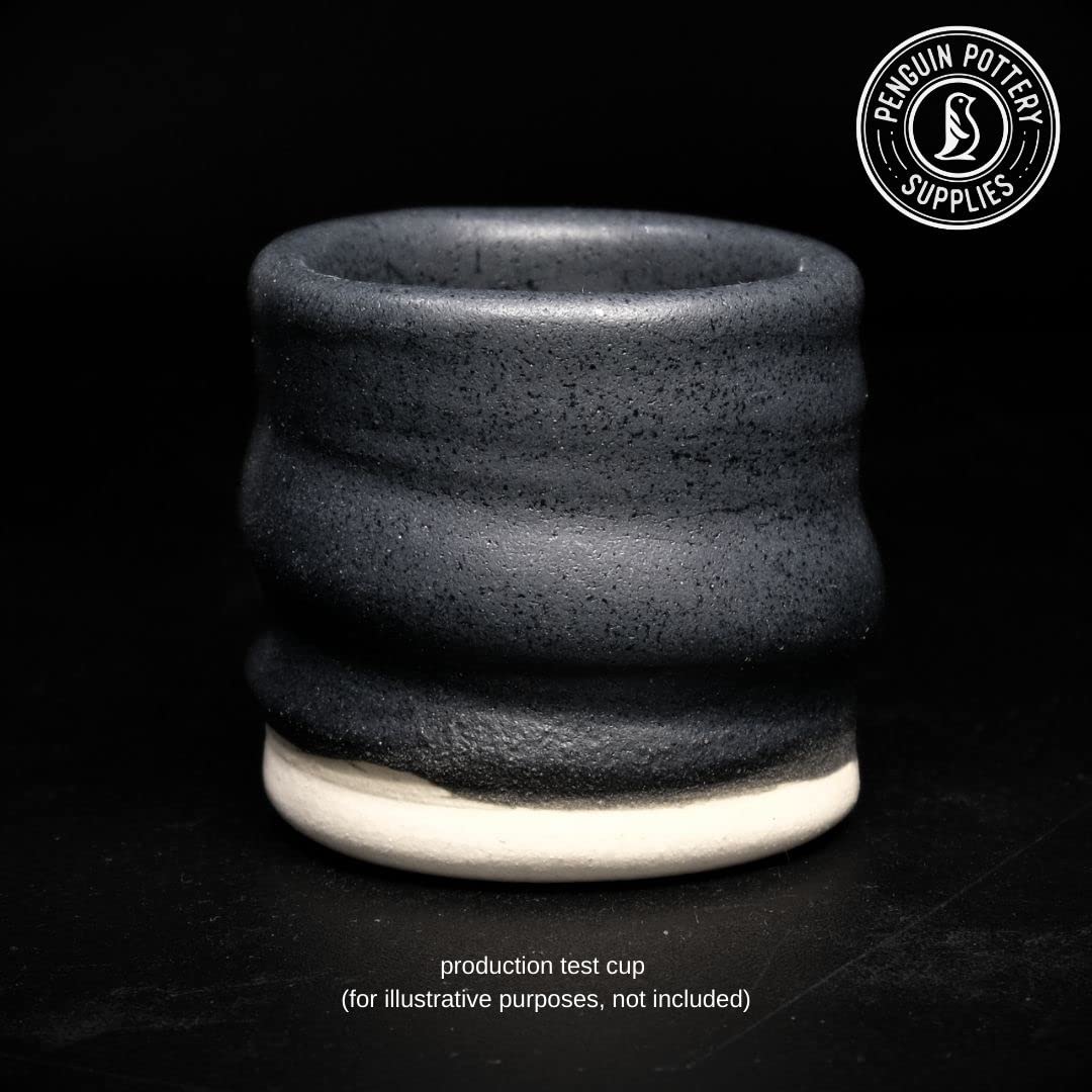 Penguin Pottery - Matte Series - Matte Black - Mid Fire Glaze, High Fire Glaze, Cone 5-6 for Mid Fire Clay, High Fire Clay - Ceramic Glaze Pottery (1 Pint | 16 oz | 473 ml)