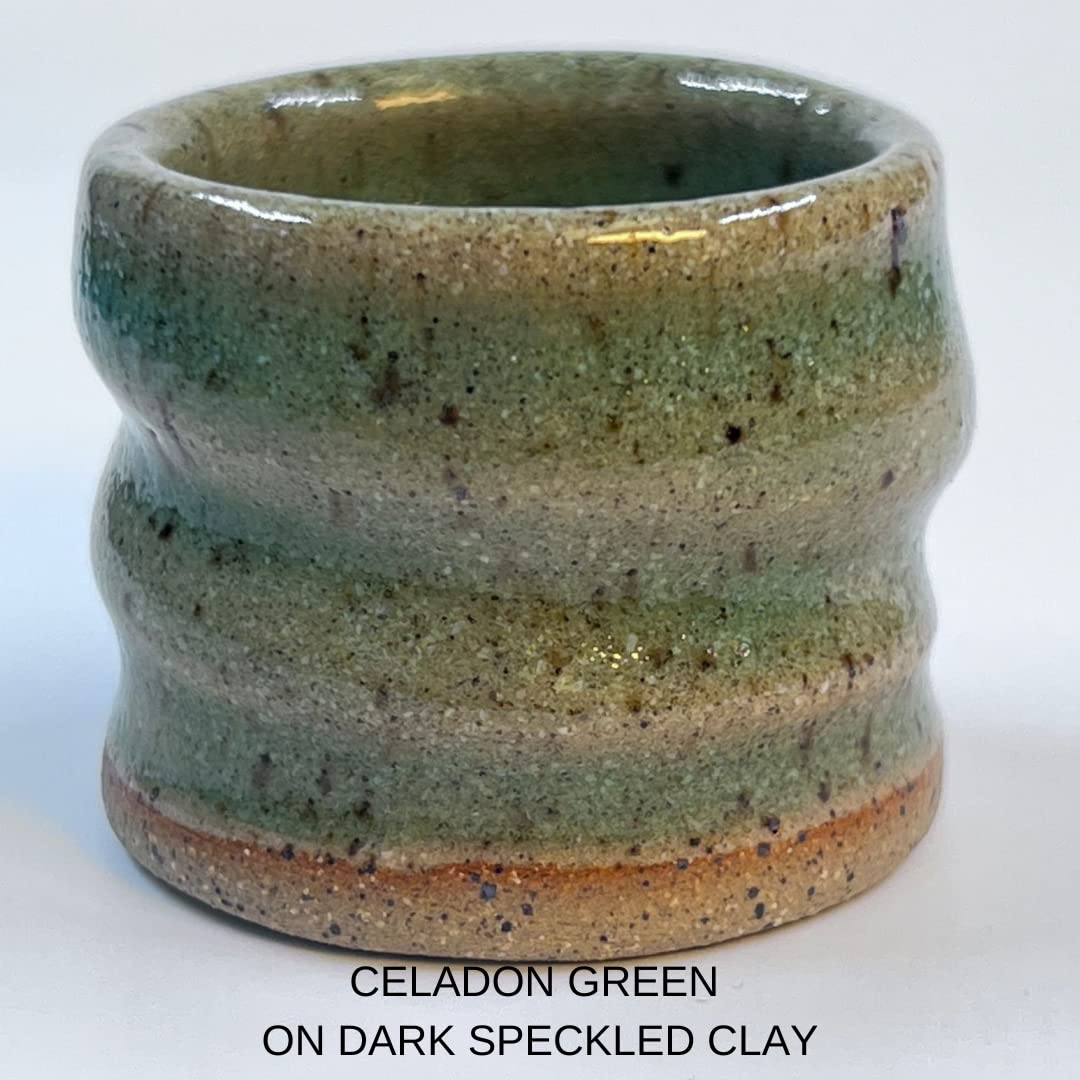 Penguin Pottery - Celadon Series - Green - Mid Fire Glaze, High Fire Glaze, Cone 5-6 for Mid Fire Clay, High Fire Clay - Ceramic Glaze Pottery (1 Pint | 16 oz | 473 ml)