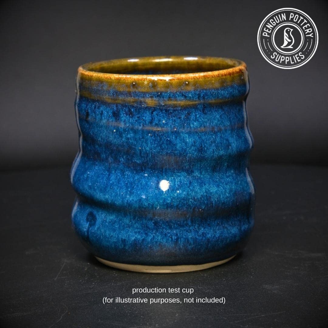 Penguin Pottery - Specialty Series - Ultra Marine Mid Fire Glaze for Clay, Pottery Glaze, Cone 5 and Cone 6 - Ceramic Glaze for Pottery (1 Pint | 16 oz | 473 ml)