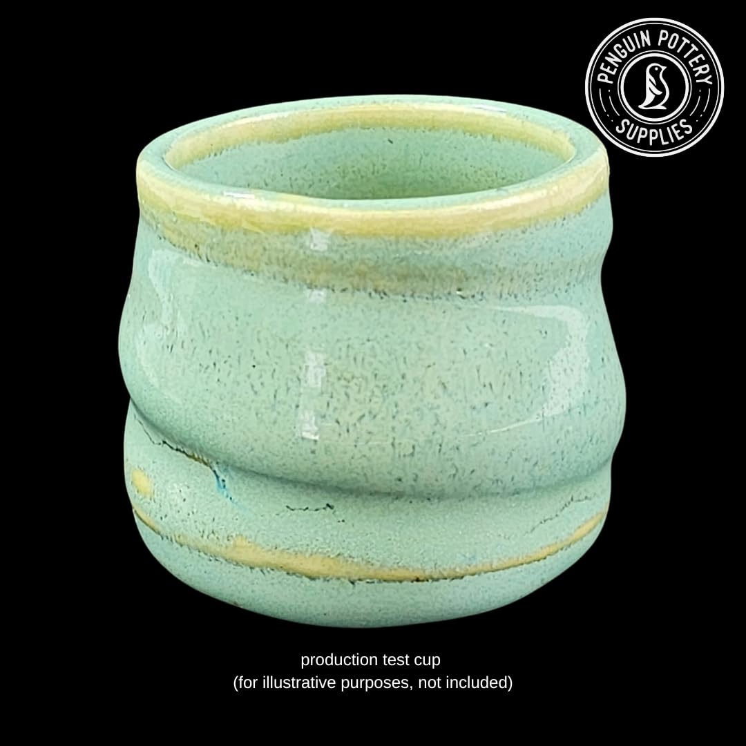 Penguin Pottery - Specialty Series - Dreamscape Green. Mid Fire Glaze for Clay, Pottery Glaze, Cone 5 and Cone 6 - Ceramic Glaze for Pottery (1 Pint | 16 oz | 473 ml)