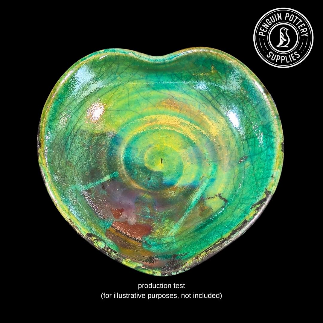 Penguin Pottery Glazes - Raku Series - Emerald Flame - Low Fire (16oz | 473 ml)