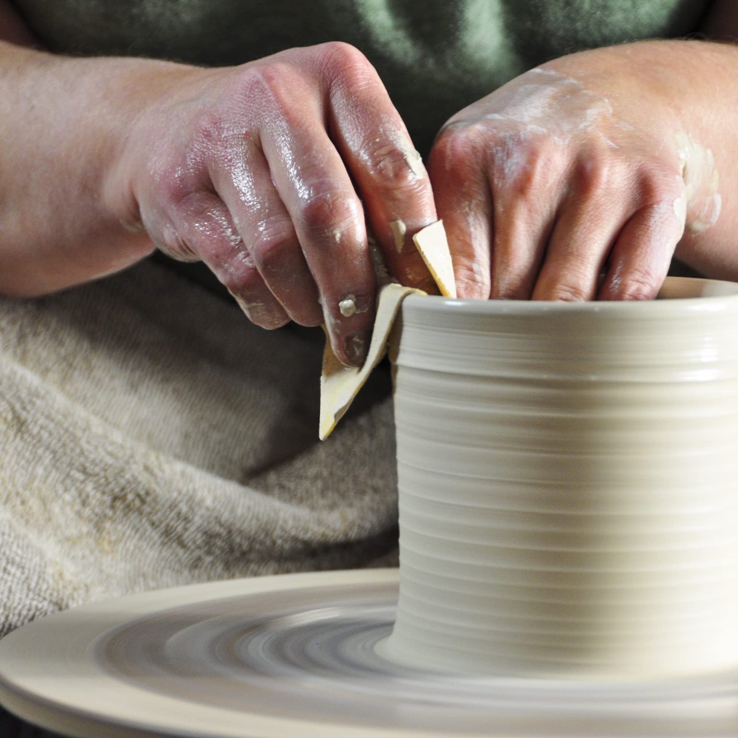 Penguin Pottery - Pre-Cut Suede Chamois for Smoothing Pot Rim - Super Soft - Small Size - Fits in Your Palm (Set of 5)