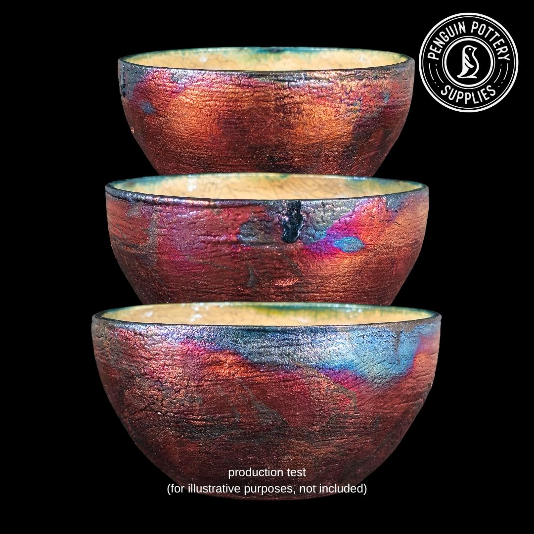Penguin Pottery Glazes - Raku Series - Dragon Fire - Low Fire Raku (16 fl oz | 473 ml)