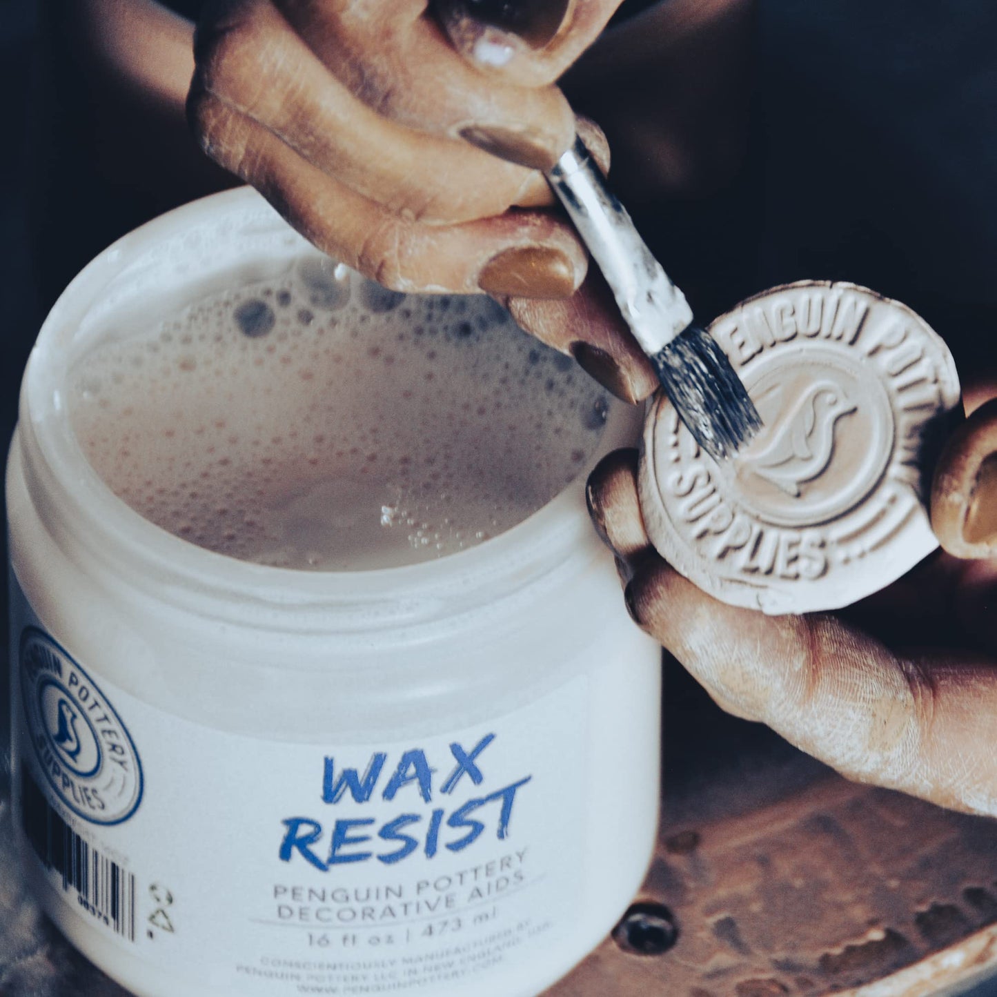 Penguin Pottery Ceramic Wax Resist for Pottery Glaze, Clay Glaze, Slip Clay - Use Pottery Wax Resist with Underglazes in Pottery Kiln - Alternative to Latex Resist for Pottery (1 Pint | 473 ml)