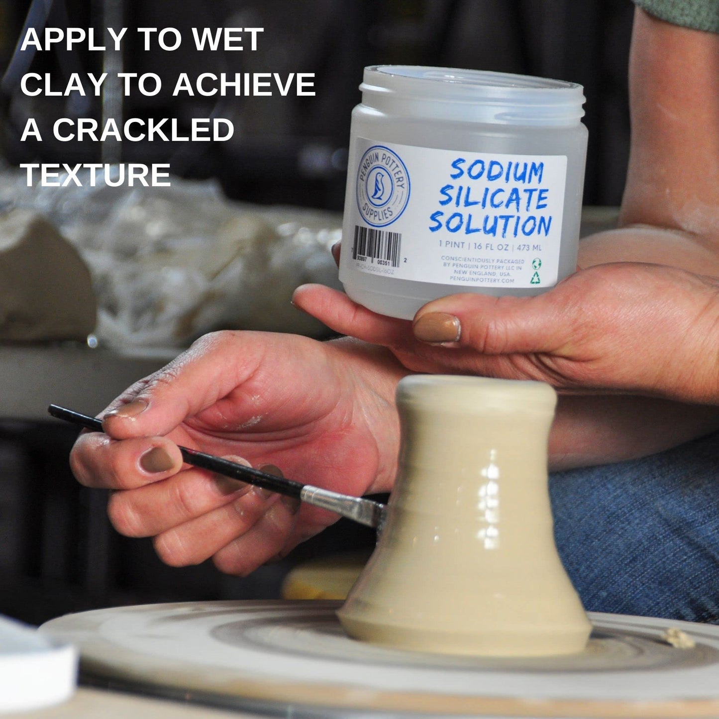 Penguin Pottery - Sodium Silicate for Pottery, Deflocculant, Liquid Glass, Liquid Sodium Silicate, Waterglass, Silica Water, Sodium Silicate Water Glass, High Temperature Sealant (16 fl.oz | 473 ml)