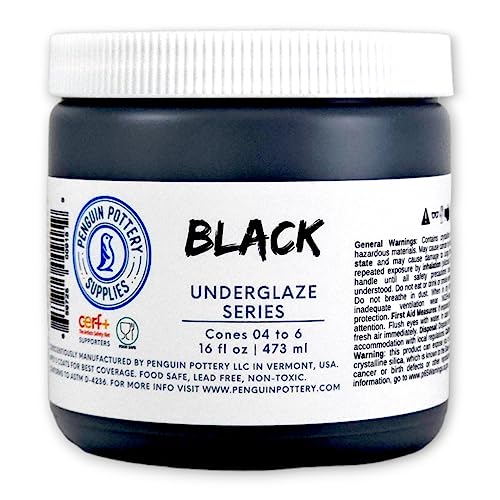 Penguin Pottery - Underglaze for Ceramics - Black - Cone 04 to Cone 6