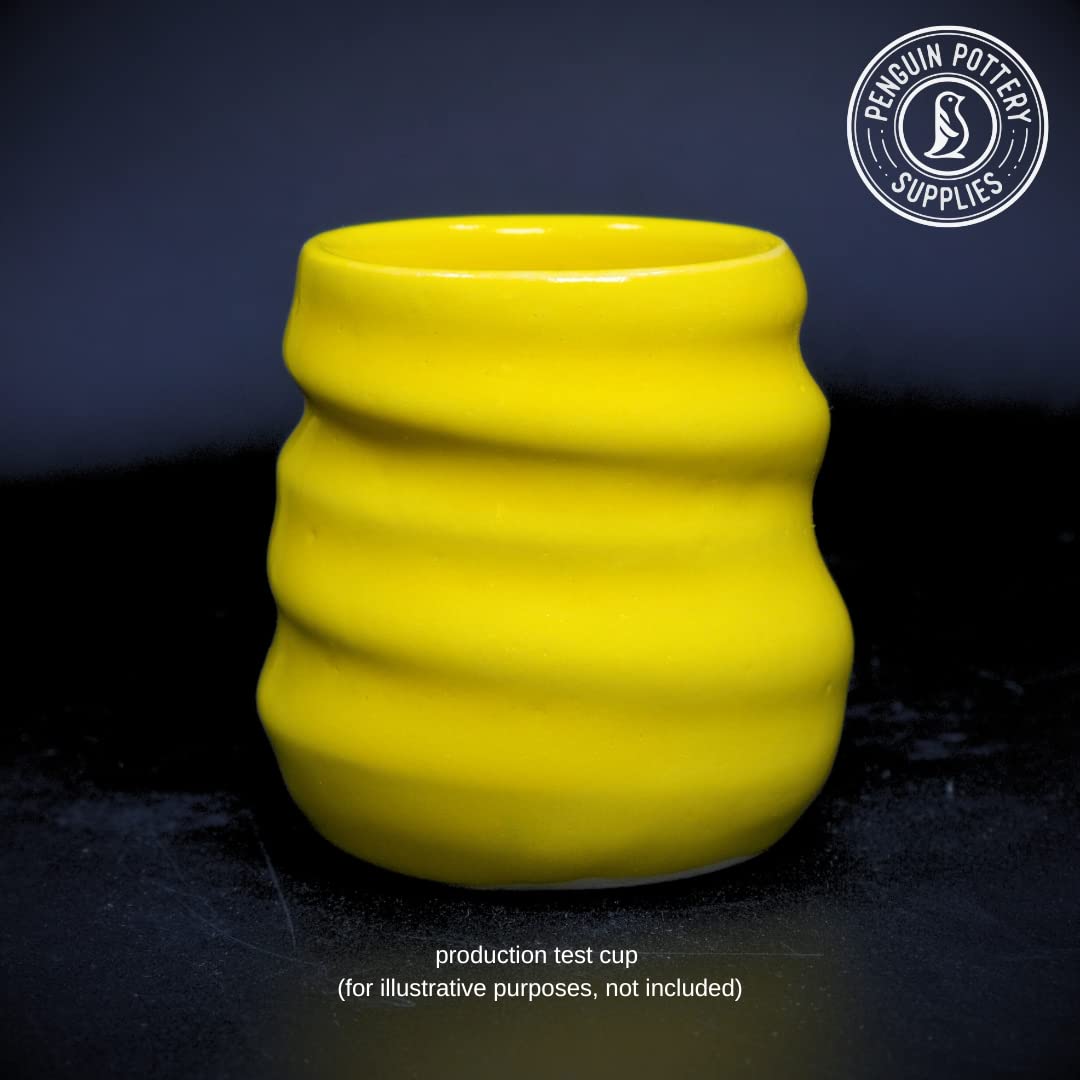 Penguin Pottery - Celadon Series - Baby Chick Yellow - Mid Fire Glaze, High Fire Glaze, Cone 5-6 for Mid Fire Clay, High Fire Clay - Ceramic Glaze Pottery (1 Pint | 16 oz | 473 ml)