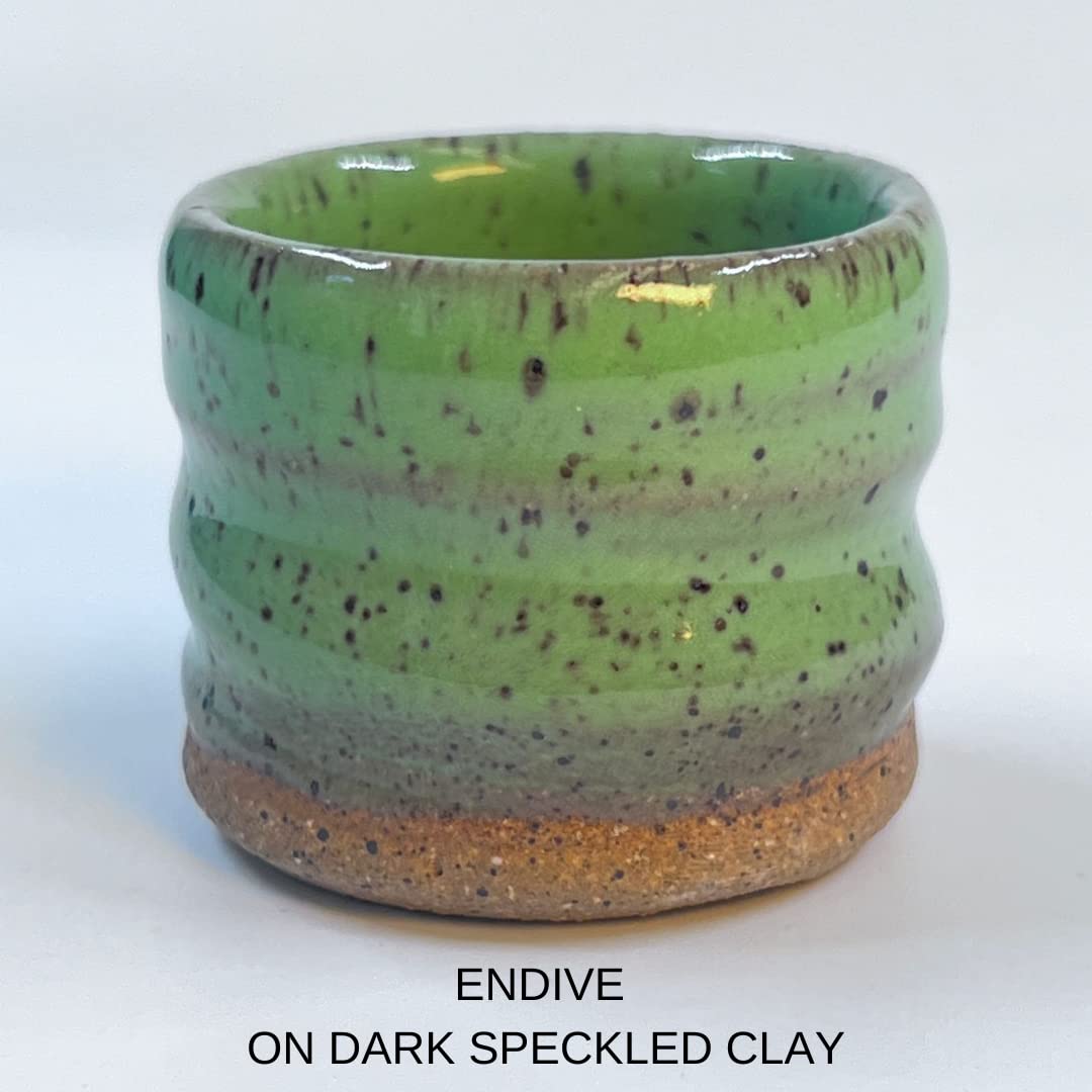 Penguin Pottery - Opaque Series - Endive Green - Mid Fire Glaze, High Fire Glaze, Cone 5-6 for Mid Fire Clay, High Fire Clay - Ceramic Glaze Pottery (1 Pint | 16 oz | 473 ml)