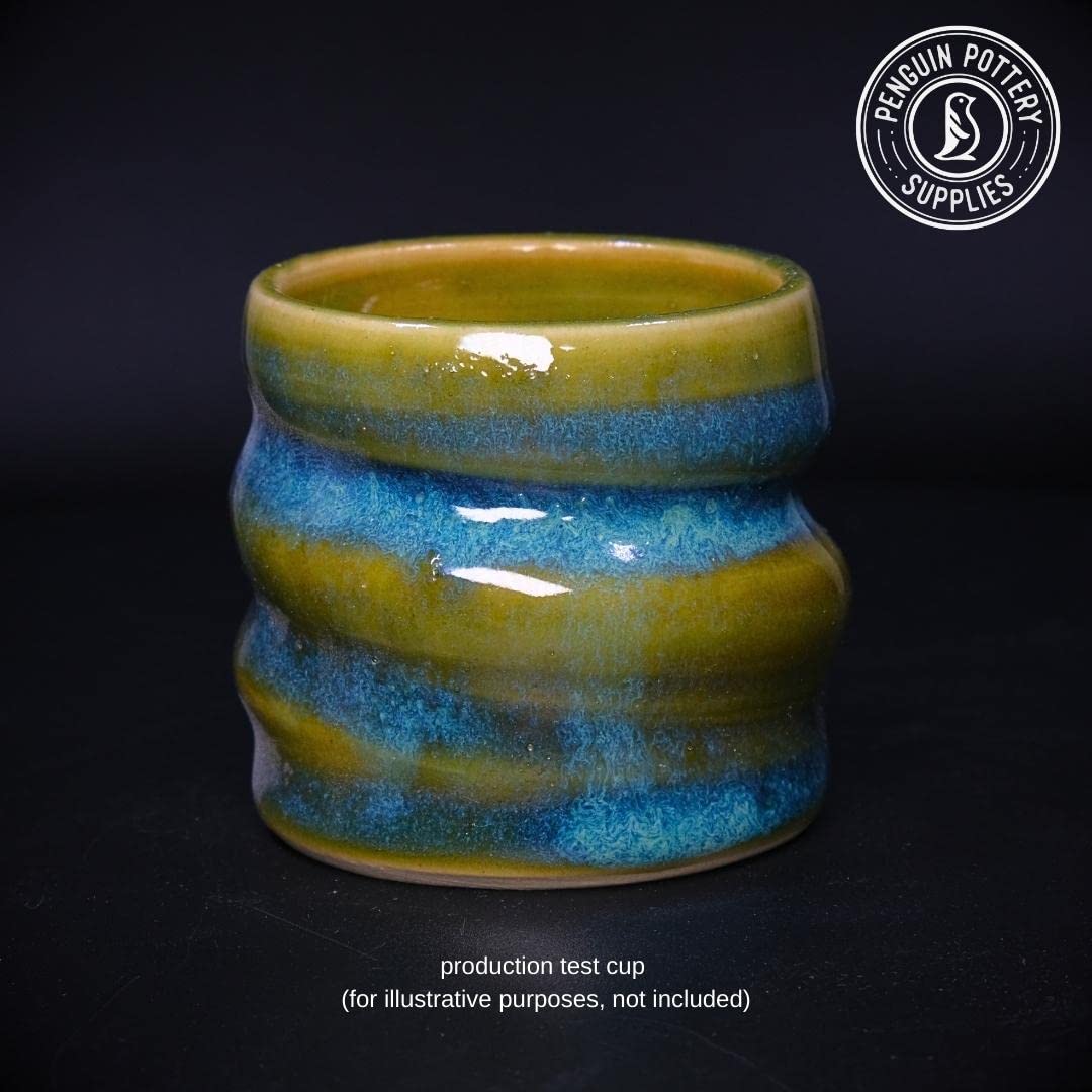 Penguin Pottery - Specialty Series - Floating Green - Mid Fire Glaze, High Fire Glaze, Cone 5-6 for Mid Fire Clay, High Fire Clay - Ceramic Glaze Pottery (1 Pint | 16 oz | 473 ml)