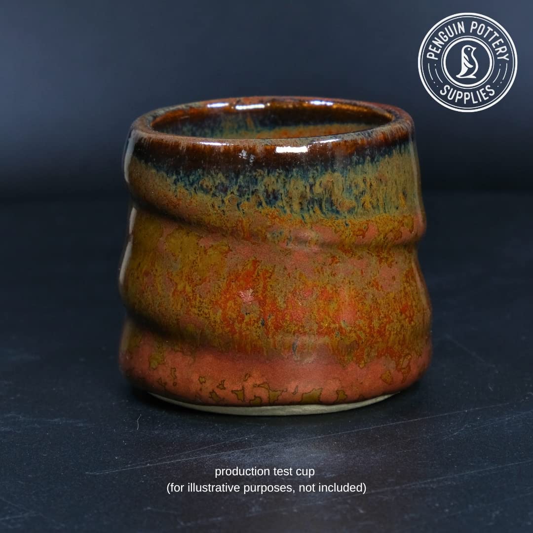 Penguin Pottery - Specialty Series - Rusty's Red - Mid Fire Glaze, High Fire Glaze, Cone 5-6 for Mid Fire Clay, High Fire Clay - Ceramic Glaze Pottery (1 Pint | 16 oz | 473 ml)