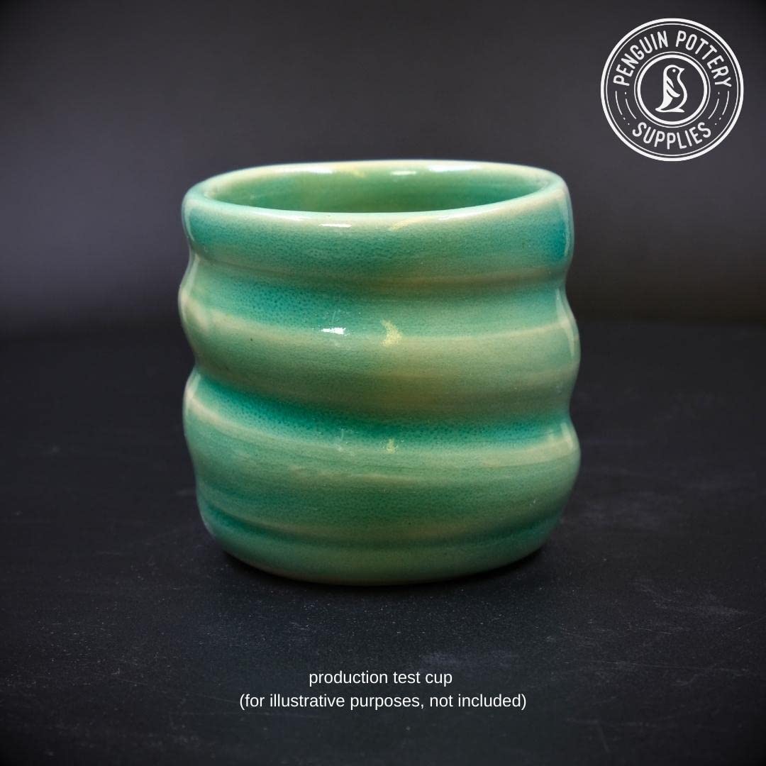 Penguin Pottery - Celadon Series - Green - Mid Fire Glaze, High Fire Glaze, Cone 5-6 for Mid Fire Clay, High Fire Clay - Ceramic Glaze Pottery (1 Pint | 16 oz | 473 ml)