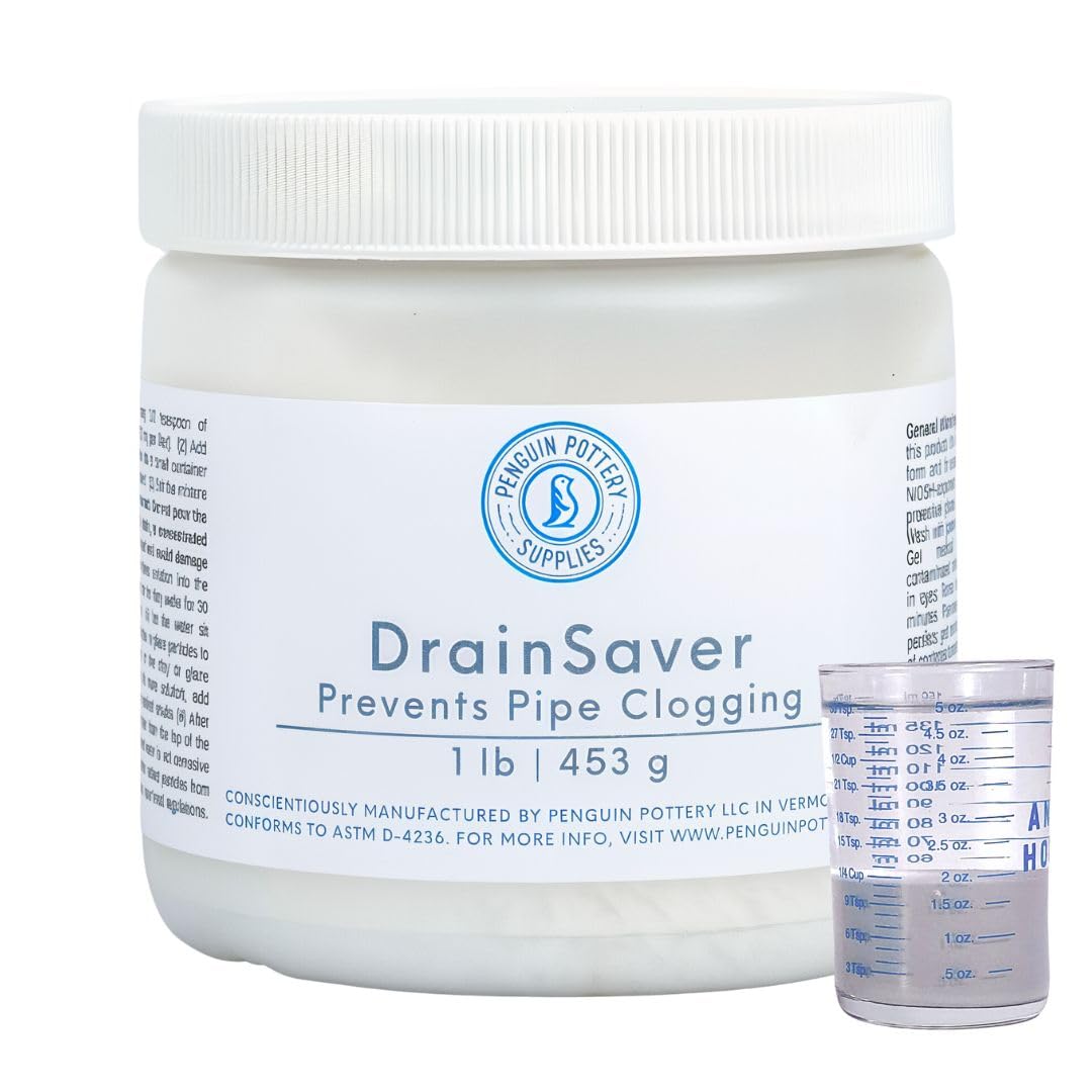 Penguin Pottery - DrainSaver - Separates Clay and Glaze Particles from Dirty Water - Prevents Costly Plumbing Repairs - 1 lb