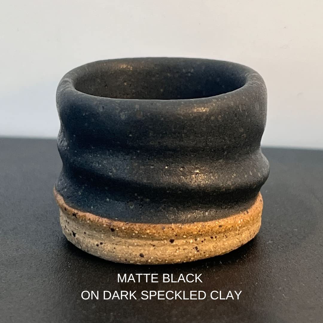 Penguin Pottery - Matte Series - Matte Black - Mid Fire Glaze, High Fire Glaze, Cone 5-6 for Mid Fire Clay, High Fire Clay - Ceramic Glaze Pottery (1 Pint | 16 oz | 473 ml)