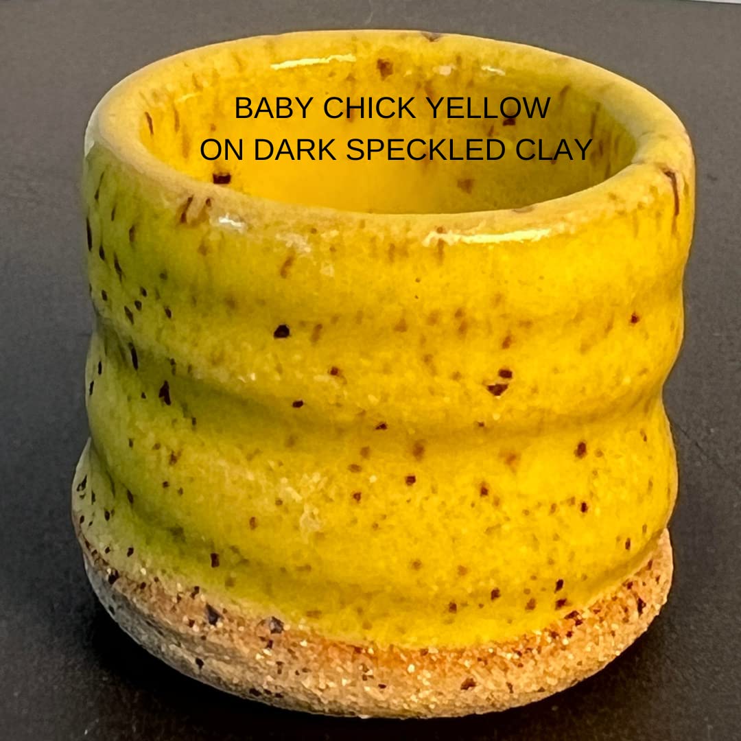 Penguin Pottery - Celadon Series - Baby Chick Yellow - Mid Fire Glaze, High Fire Glaze, Cone 5-6 for Mid Fire Clay, High Fire Clay - Ceramic Glaze Pottery (1 Pint | 16 oz | 473 ml)