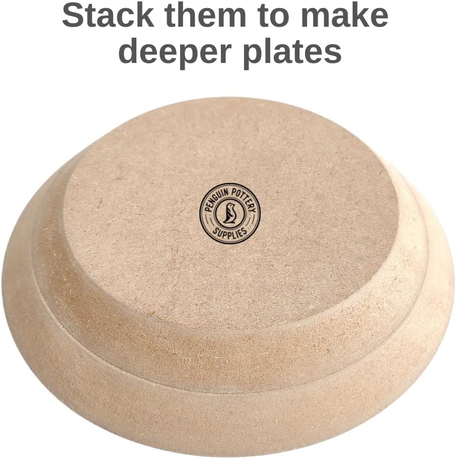 Penguin Pottery - Ceramic Mold for Clay - Handbuilding Dish Plate Slump Mold - Press Mold - Round Set - 8" and 9.5"