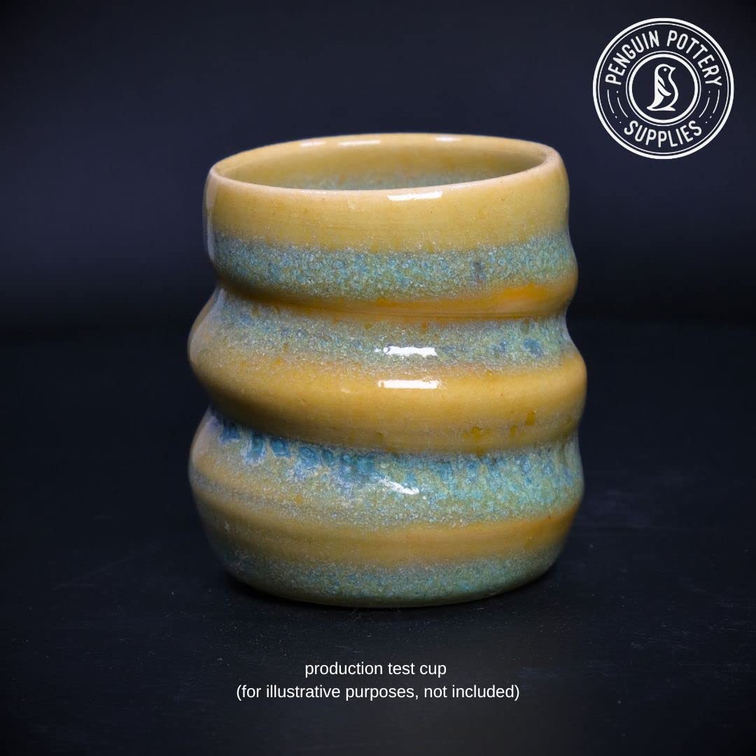 Penguin Pottery - Celadon Series - Light Jade - Mid Fire Glaze, High Fire Glaze, Cone 5-6 for Mid Fire Clay, High Fire Clay - Ceramic Glaze Pottery (1 Pint | 16 oz | 473 ml)