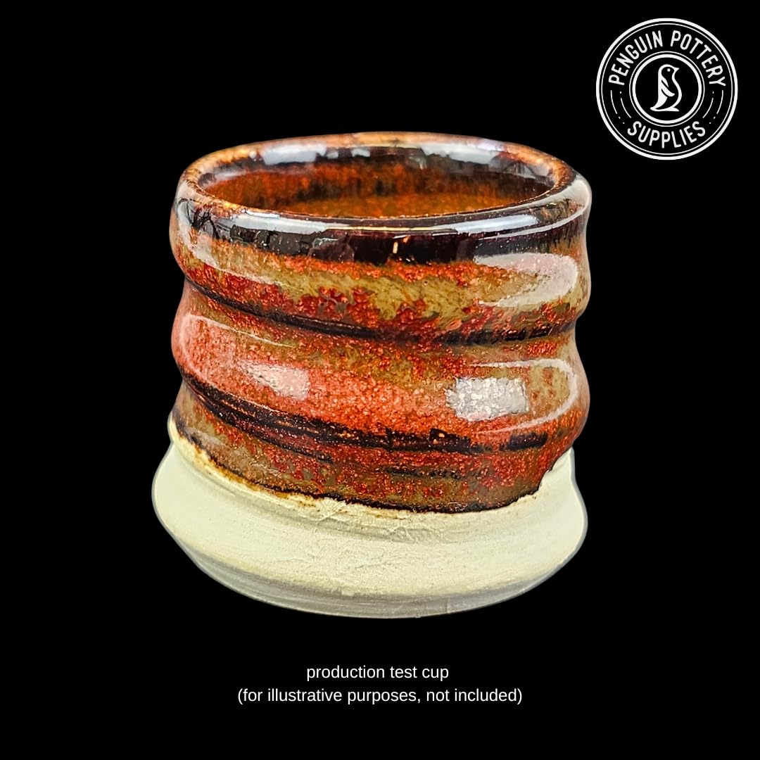 Penguin Pottery - Specialty Series - Fire Road. Mid Fire Glaze for Clay, Pottery Glaze, Cone 5 and Cone 6 - Ceramic Glaze for Pottery (1 Pint | 16 oz | 473 ml)