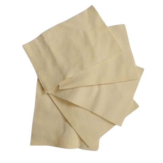 Penguin Pottery - Pre-Cut Suede Chamois for Smoothing Pot Rim - Super Soft - Small Size - Fits in Your Palm (Set of 5)