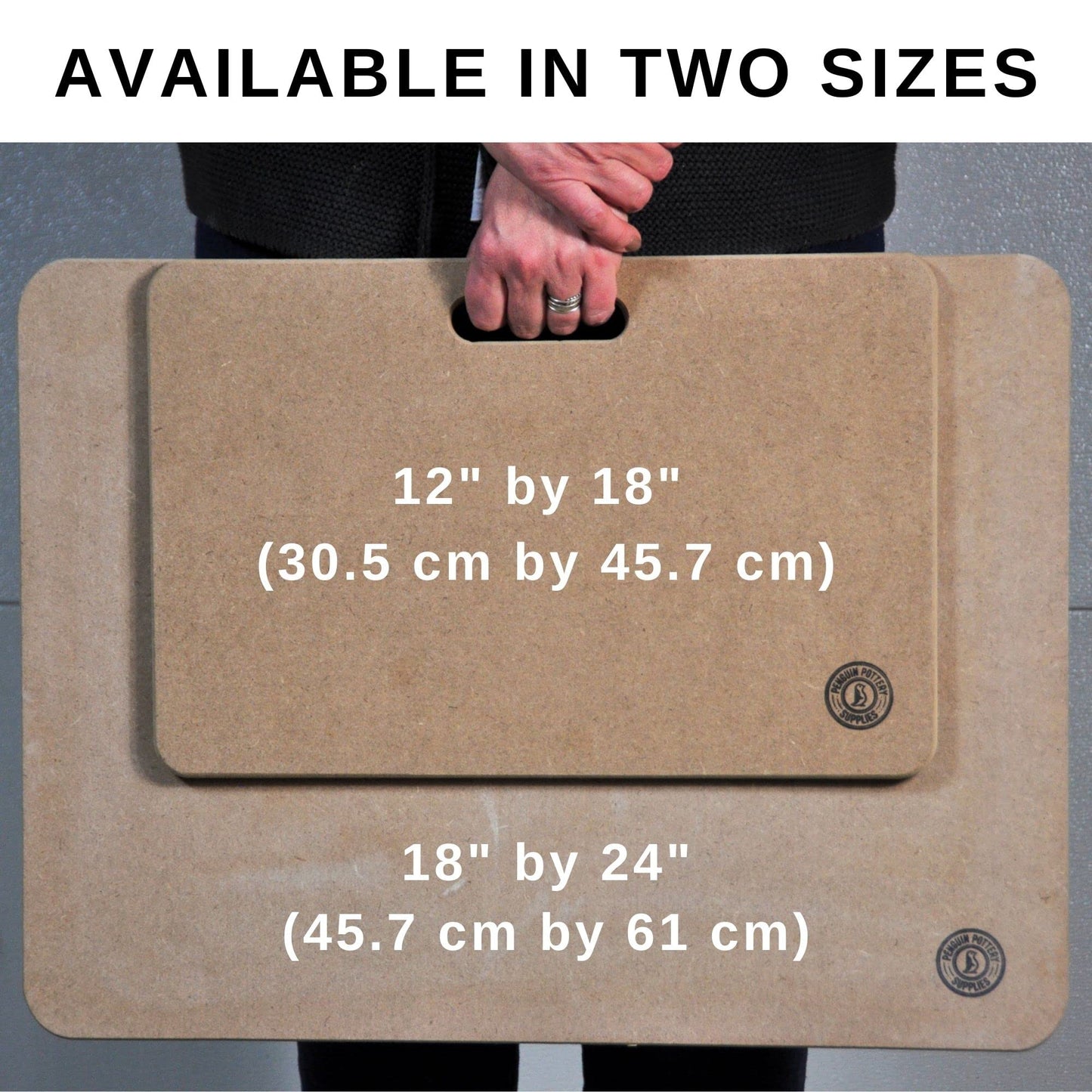 Penguin Pottery Portable Clay Wedging Board with One Rounded Handle - Premium Wedging Board for Pottery - Clay Board Clay Table for Clay Crafts Arts Ceramics Pottery Tools (Large - 18 in x 24 in)