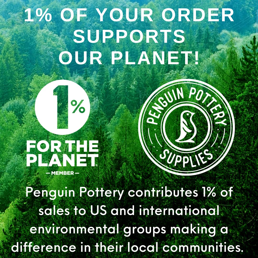 Penguin Pottery - Gentoo Series - Peppermint - Low Fire Glaze Cone 06-04 for Low Fire Clay - Ceramic Glaze Pottery (1 Pint | 16 oz | 473 ml)