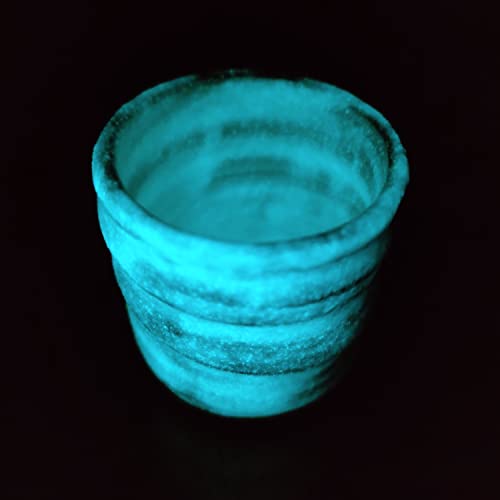 Penguin Pottery - Glow in The Dark Pottery Glaze - Aqua - Low Fire Glaze Cone 06 for Low Fire Clay - Glow in The Dark Paint for Ceramics (5 oz | 148 ml)