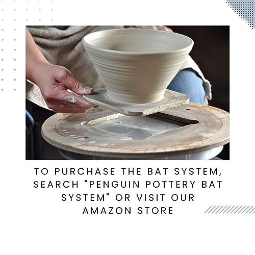 Penguin Pottery - Set of Two - 14 Diameter Medex Bat for Pottery Wheel -  Clay Throwing - pre-drilled bat pin Holes 10 Apart…