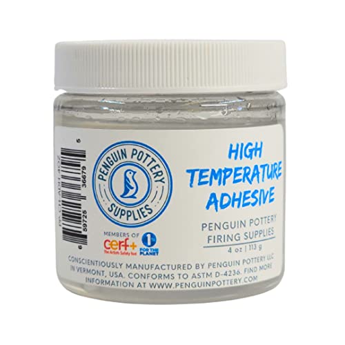 Penguin Pottery - High Temperature Adhesive - Fiberglass and Kiln Bricks - Perfect for Bonding Fiberglass Sheets in Raku Kilns - 4 oz