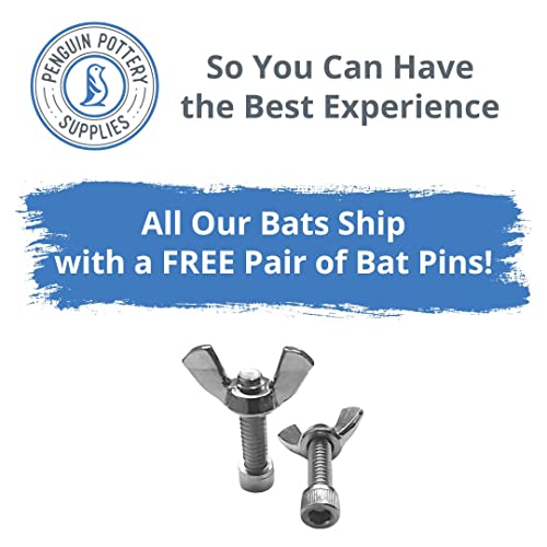 Penguin Pottery - Bat System for Aspire Pottery Wheel - Includes 5 Bat Inserts and Free Bat Pins - Great for Saving Space - Increase Productivity for Mugs, Pots and Other Small Pieces