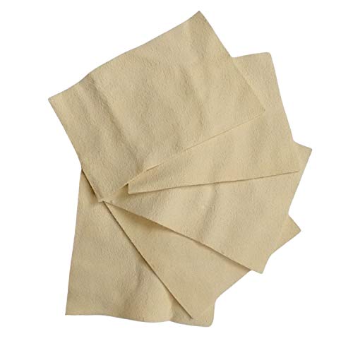 Penguin Pottery - Pre-Cut Suede Chamois for Smoothing Pot Rim - Super Soft - Small Size - Fits in your palm -Set of 5-
